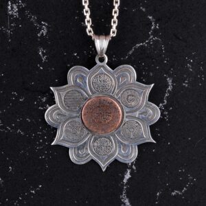 925 Ayar Gümüş İslami Hat Yazısı Kolye - Erkek İslami Kolye - Görsel 3