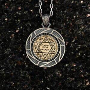 925 Ayar Gümüş Erkek Kolye - Hayvan Temalı, Gotik Temalı Takı (David Yıldızı) - Görsel 2