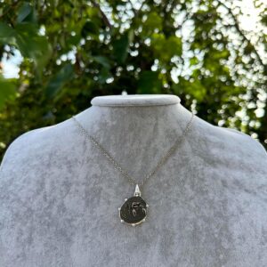 925 Ayar Gümüş Tasarım Kolye Ucu - Burç Kolyeleri - El Yapımı Kolye (Yengeç Burcu) - Görsel 3