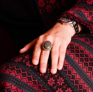 Gerçek Doğal Taş Yüzük - El Yapımı 925 Ayar Gümüş Yüzük (Pirita) - Görsel 3