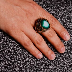 Gerçek Doğal Taş El Yapımı Yüzük - 925 Ayar Gümüş Şık Yüzük (Drusy Kuvars) - Görsel 6