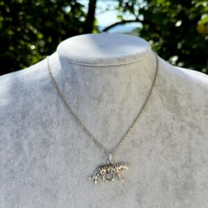 925 Ayar Gümüş Kaplan Kolye - El Yapımı Hayvan Sembolu Kolye Erkekler ve Kadınlar için - Görsel 3