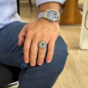 925 Ayar Gümüş Yüzük - Yunan Anahtarı Tasarımı Erkek Yüzüğü - El Yapımı Yüzük (Kurt) - Görsel 3