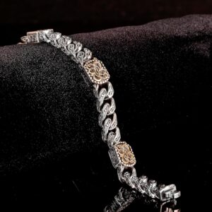 El Yapımı 925 Ayar Gümüş Ağır Bağlantı Zincir Bileklik - Dayanıklı - Görsel 4