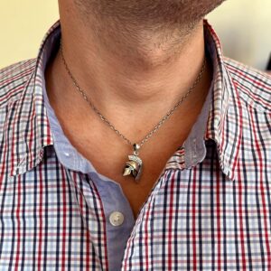 Kask Kolye, Savaşçı Kolye, Spartalı Takı, Tarihi Kolye, 925 Ayar Gümüş Kolye - Görsel 3