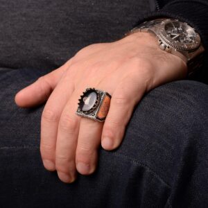 Davut Yıldızı Yüzüğü, Osmanlı Mühür Yüzüğü, 925 Ayar Gümüş Yüzük - Görsel 6