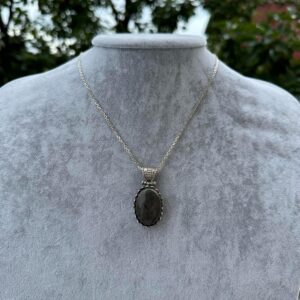 Gerçek Doğal Taş Kolye - 925 Ayar Gümüş Kolye (Pirit) - Görsel 3