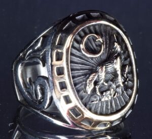 Erkek Gümüş Yüzük, Kurt Hayvan Vahşi Yaşam, El Yapımı Yüzük, Kurt Yüzüğü, Vahşi Yaşam Yüzüğü - Görsel 3