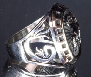 Erkek Gümüş Yüzük, Kurt Hayvan Vahşi Yaşam, El Yapımı Yüzük, Kurt Yüzüğü, Vahşi Yaşam Yüzüğü - Görsel 4