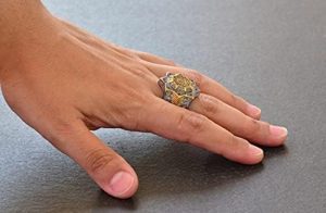 925 Ayar Gümüş Erkek Yüzük - David Yıldızı & Süleyman Mührü Tasarımlı Yüzük (Siyah Zirkon) - Görsel 6