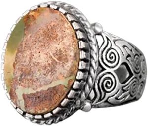 Gerçek Arizona Turkuaz Taş Yüzük, Gümüş Yüzük Erkekler İçin - Görsel 4