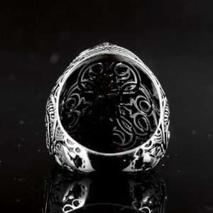 Gümüş Erkek Yüzük, Ay ve Yıldız Yüzüğü, Türk Barağı Yüzük - Görsel 6