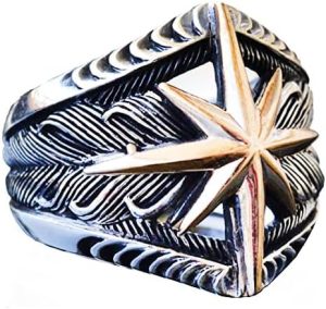 Pusula Yüzüğü - 925 Ayar Gümüş Erkek Pusula Yüzüğü - Görsel 1