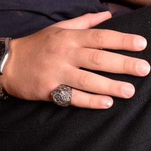 Gümüş Erkek Yüzük, Ay ve Yıldız Yüzüğü, Türk Barağı Yüzük - Görsel 5