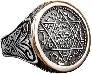 925 Ayar Gümüş Erkek Yüzük, Davud Star Yüzüğü, Erkekler için Özel Yüzük