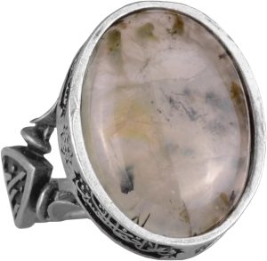 Gerçek Doğal Prehnit Yeşim Taşı Yüzük - El Yapımı 925 Ayar Gümüş Yüzük - Bilgelik, Koruma ve Ruhsallığın Sembolü