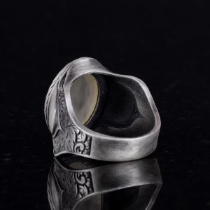 Doğal Taş Yüzük, 925 Ayar Gümüş Yüzük, (Limon Topaz) - Görsel 7