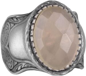 Doğal Taş Yüzük, 925 Ayar Gümüş Yüzük, (Limon Topaz)