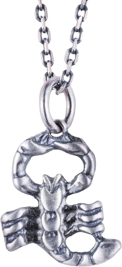 925 Ayar Gümüş Akrep Burcu Kolye Ucu - El Yapımı Takı - Görsel 1