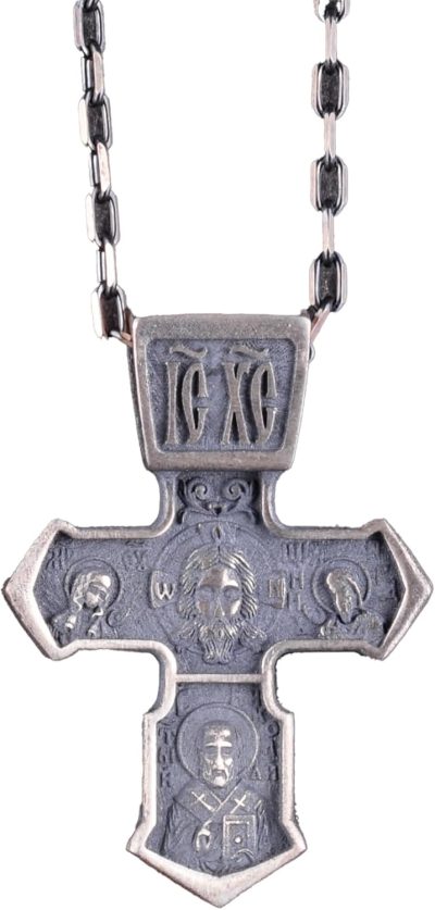 925 Ayar Gümüş Gotik Haç Kolye - Görsel 1