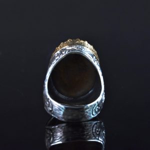 El Yapımı Yemen Agete Taş Yüzük, 925 Ayar Gümüş Erkek Yüzük, Şık İslami Takı - Görsel 9