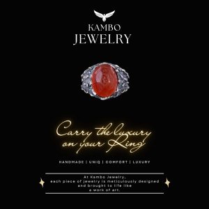 Gerçek Doğal Agate Taşlı Yüzük, 925 Ayar Gümüş Yüzük Erkekler İçin, İslami Gümüş Yüzük - Görsel 8