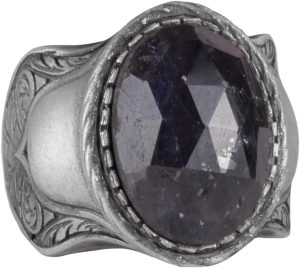 Doğal Taş Yüzük, 925 Ayar Gümüş Yüzük, (Mavi Safir)