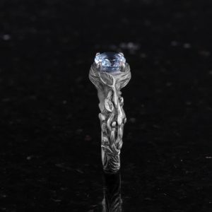 Gerçek Doğal Mavi Topaz Taşlı Yüzük - 925 Ayar Gümüş Yüzük Kadınlar İçin - Görsel 4