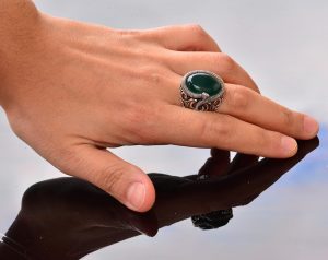 El Yapımı Yılan Tasarımlı Yüzük, Doğal Yeşim Taşı, Gümüş Erkek Yüzüğü - Bilgelik ve Koruma Sembolü - Görsel 7