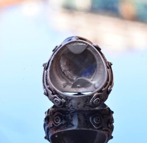 El Yapımı Doğal Safir Taşlı Yüzük, Ayar Gümüş Erkek Yüzüğü - Bilgelik ve Krallığın Sembolü - Görsel 8