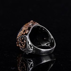 Doğal Pietersite Ağırlık Yüzük Taş Yüzük - 925 Ayar Gümüş Yüzük Erkekler İçin, Farklı Yüzük - Görsel 7