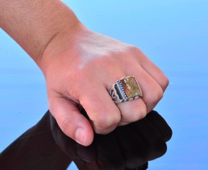 Gerçek Doğal Arizona Turkuaz Taş Yüzük - Gümüş Yüzük - Özel Gümüş Yüzük (Stil-1) - Görsel 8