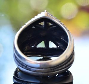 Pusula Yüzüğü - 925 Ayar Gümüş Erkek Pusula Yüzüğü - Görsel 6