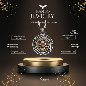 Erkekler için 925 Ayar Gümüş Kolye - Hayvan Temalı, Gotik Temalı Takı (Kurt) - Görsel 4