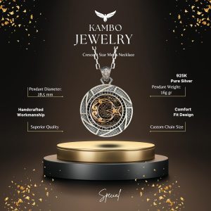 Erkekler için 925 Ayar Gümüş Kolye - Hayvan Temalı, Gotik Temalı Takı (Yıldız ve Hilal) - Görsel 5