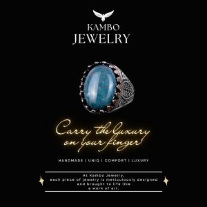 925 Ayar Katı Gümüş Erkek Yüzük - Doğal Yeşil Kan Taşı ile El Yapımı Şıklık - Görsel 6