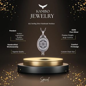 925 Ayar Gümüş Kolye - Davud Yıldızı Aksesuarı ile Yılan Detaylı Kolye - Görsel 2