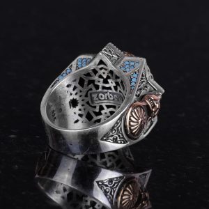 Kral Süleyman Yüzüğü, El Yapımı Yüzük, 925 Ayar Gümüş Erkek Yüzüğü - Görsel 6