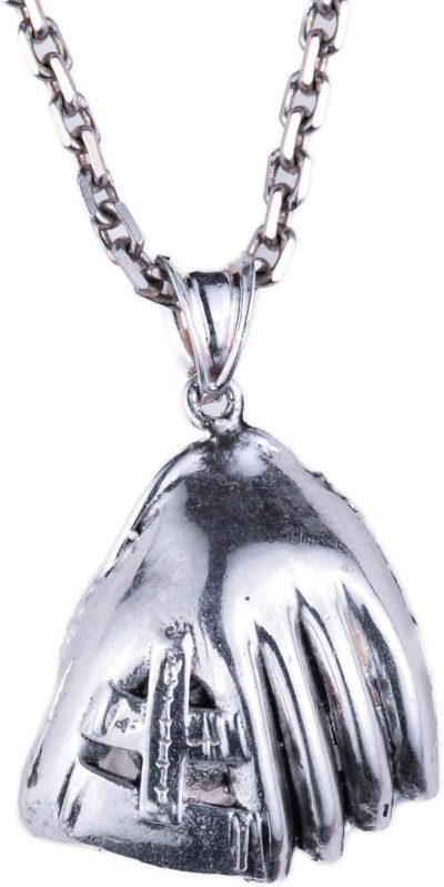 925 Ayar Gümüş Beyzbol Eldiveni Kolye - El Yapımı Spor Kolye - Beyzbol Tutkunları için Minimalist Takı - Sporculara Hediye - Görsel 1