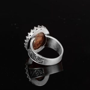 Gerçek Arizona Turkuaz Taş Yüzük, 925 Ayar Katı Gümüş Yüzük - Görsel 7