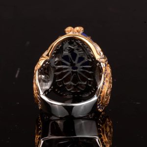 El Yapımı 925 Ayar Gümüş Yüzük ile Druzy Kuvars Lacivert Doğal Taş - Görsel 7