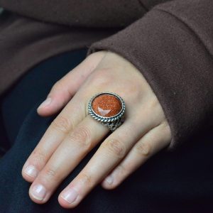 El Yapımı Vintage Yüzük, 925 Ayar Gümüş Erkek Yüzüğü, Yapay Starstone Erkek Yüzüğü - Görsel 6