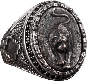 925 Ayar Gümüş Erkek Panter Yüzüğü - Cesur ve Şiddetli Tasarım, Günlük Kullanım ve Özel Günler için İdeal - Görsel 1