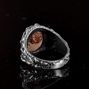 Gerçek Doğal Arizona Turkuaz Taş Yüzüğü, Erkekler İçin Hediye, 925 Ayar Gümüş Yüzük, Minimalist Yüzük (Stil-3) - Görsel 7