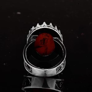 Gerçek Doğal Taş Yüzük, El Yapımı Takı, Büyük Yüzük, 925 Ayar Gümüş Yüzük Erkekler İçin - Görsel 6