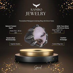 925 Ayar Gümüş Erkek Yüzük - Yemen Akik - Kartal Pençesi Tasarımı - El Yapımı Takı - Görsel 2