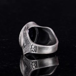 Doğal Taş Yüzük, 925 Ayar Gümüş Yüzük, (Mavi Safir) - Görsel 5