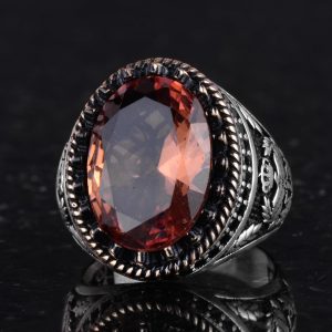 925 Ayar Gümüş Yüzük, Yapay Taş Yüzük, Kartal Sembolü Yüzük, El Yapımı Yüzük (Yapay sultanite) - Görsel 6