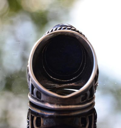 Erkekler için Zarif Doğal Taş Koleksiyonu: 925 Ayar Gümüş Yüzükler - Lapis Lazuli Seçimi - Görsel 5