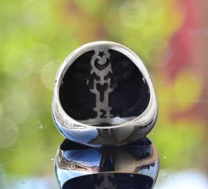 İslami İkhlas Suresi Yüzüğü, Gümüş Yüzük, 925 Ayar Gümüş Erkek Yüzüğü, Büyük Yüzük - Görsel 5